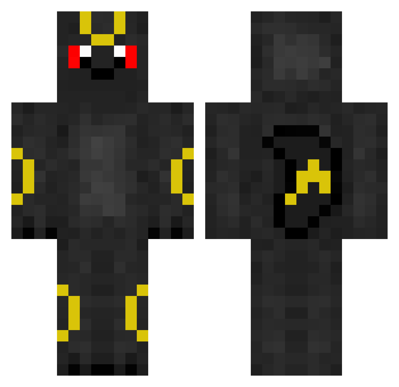 Lucasb2828 Minecraft skin, front and back view