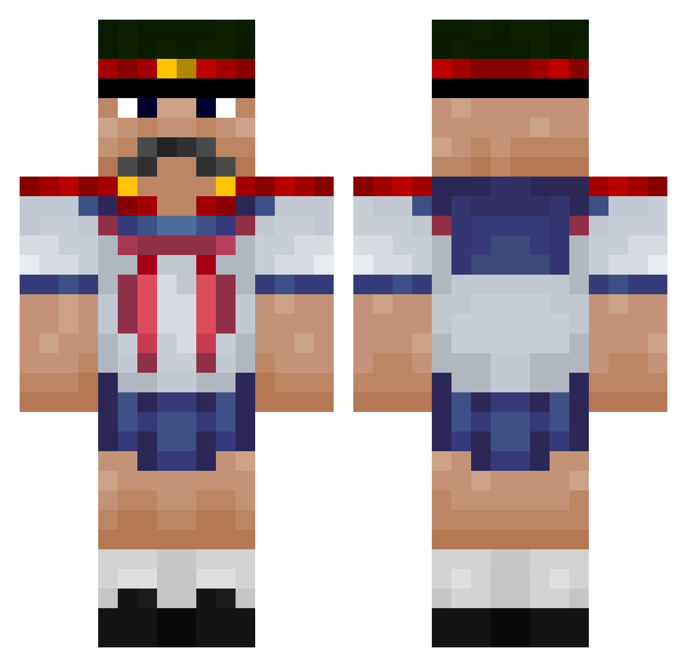 ChiknTendie Minecraft skin, front and back view