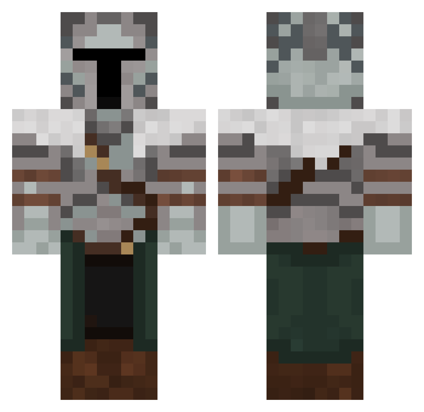 Koogi Minecraft skin, front and back view