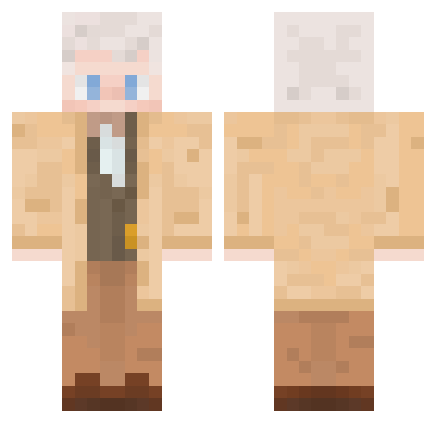 sstingo Minecraft skin, front and back view