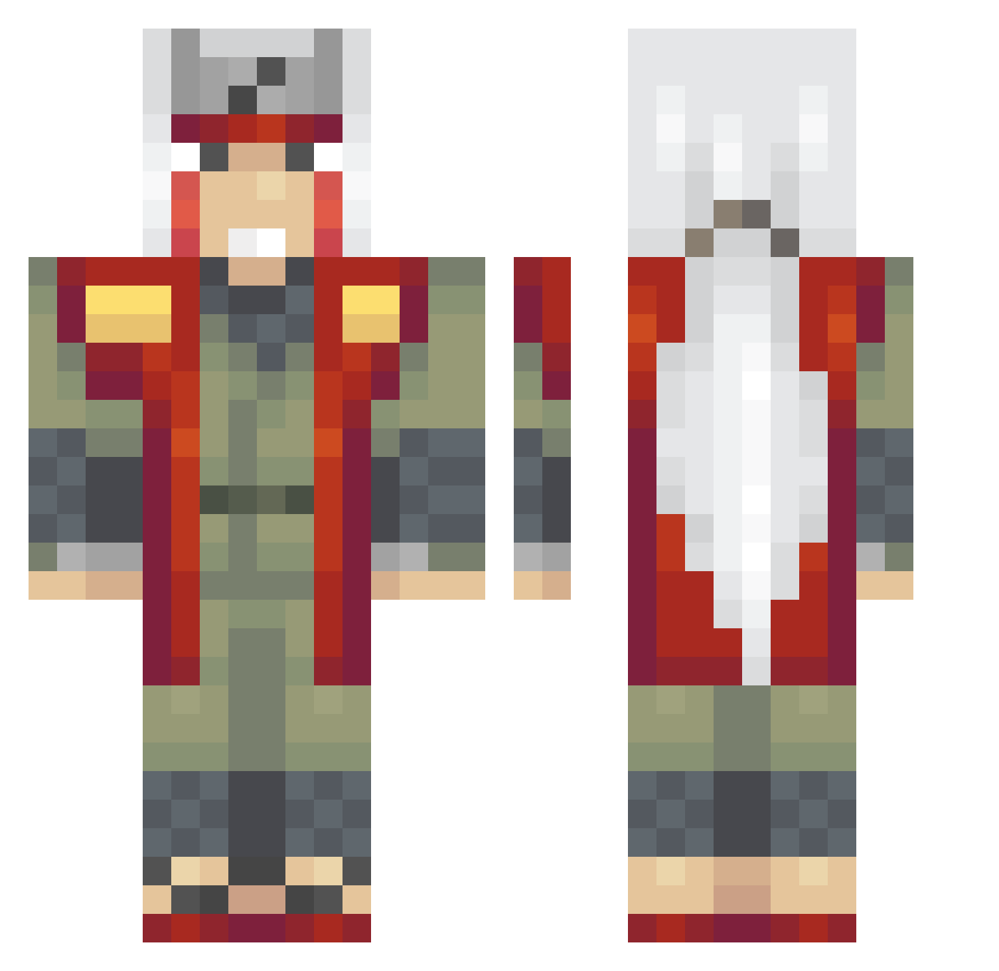 SacrierBlood Minecraft skin, front and back view