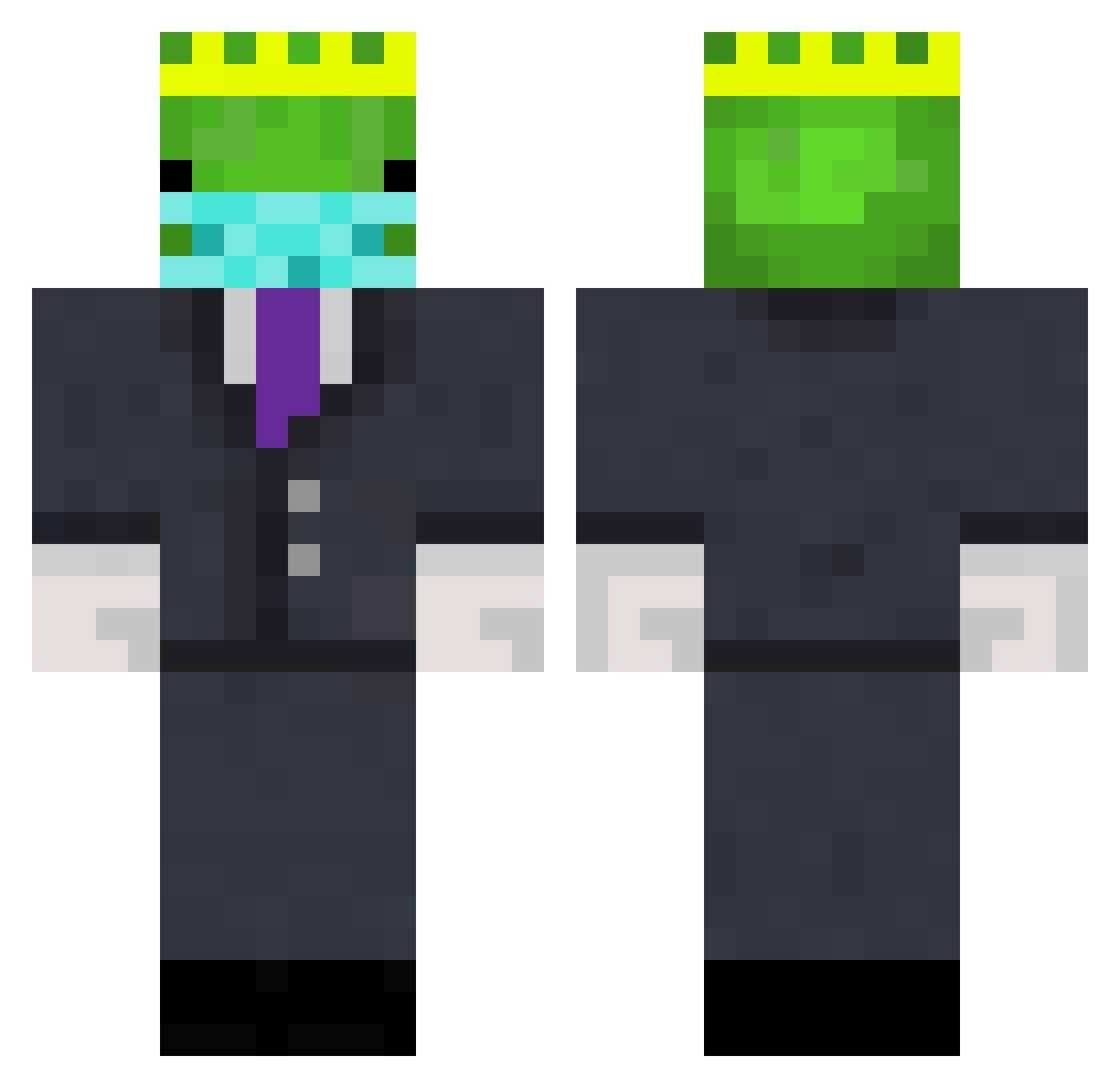 Its_Tykoe Minecraft skin, front and back view
