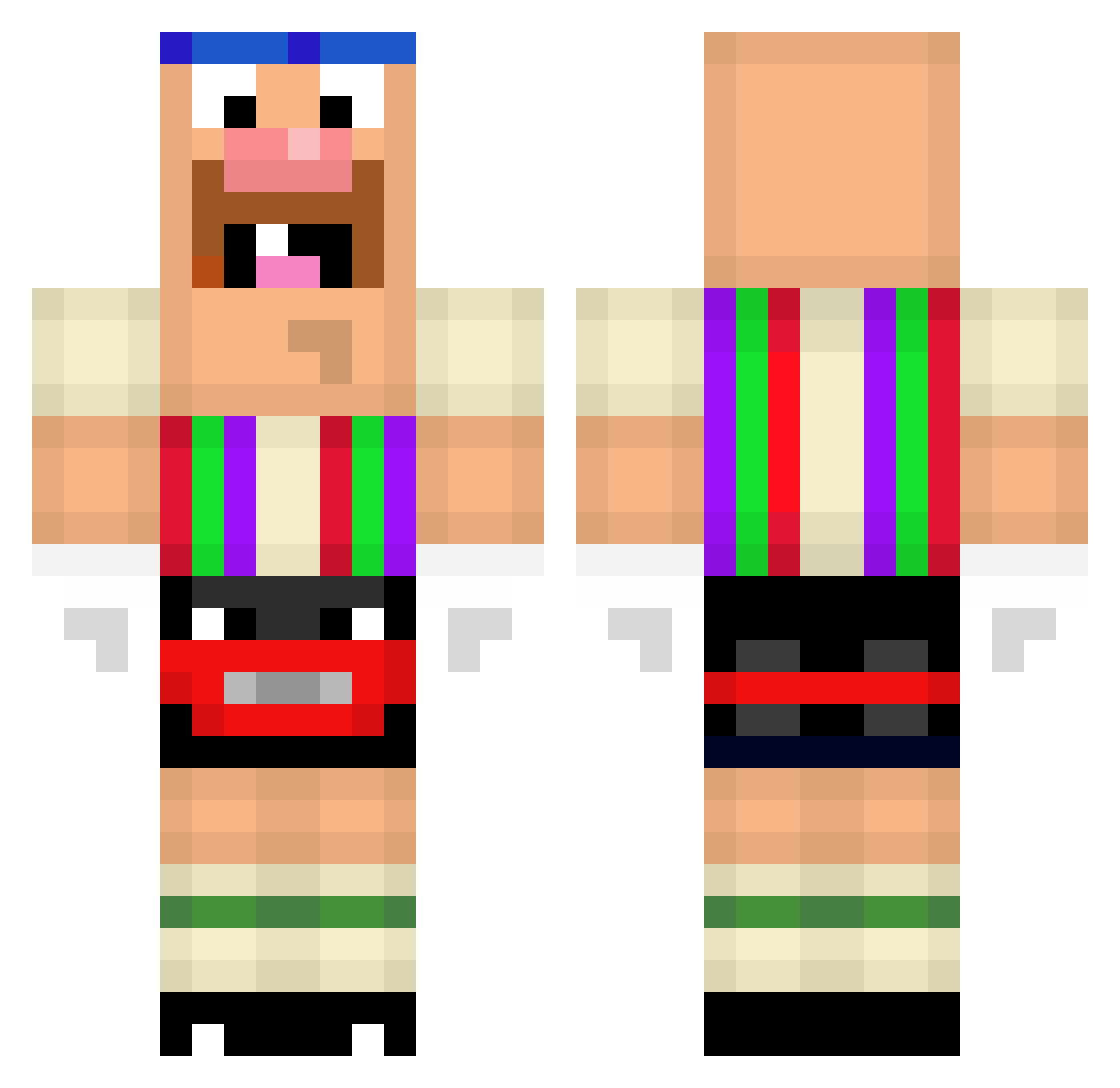 billcandyh1 Minecraft skin, front and back view