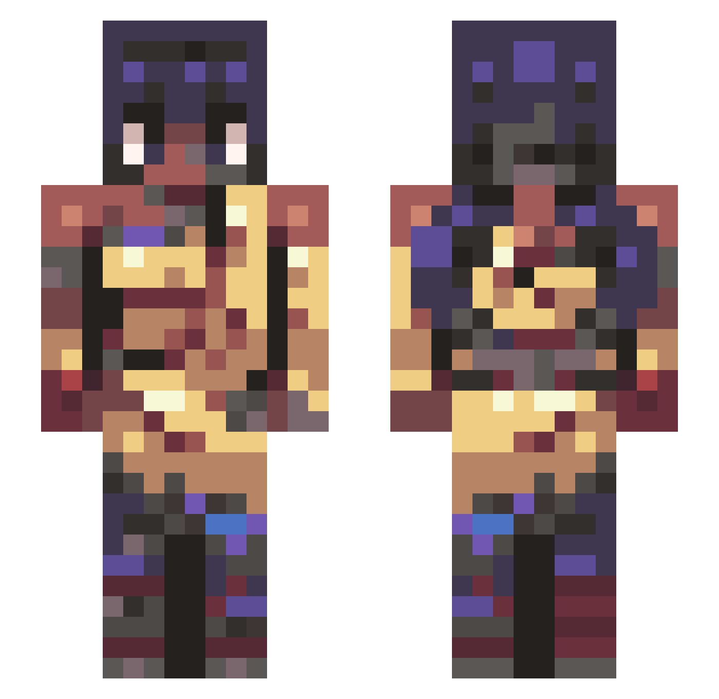 _Lucs Minecraft skin, front and back view