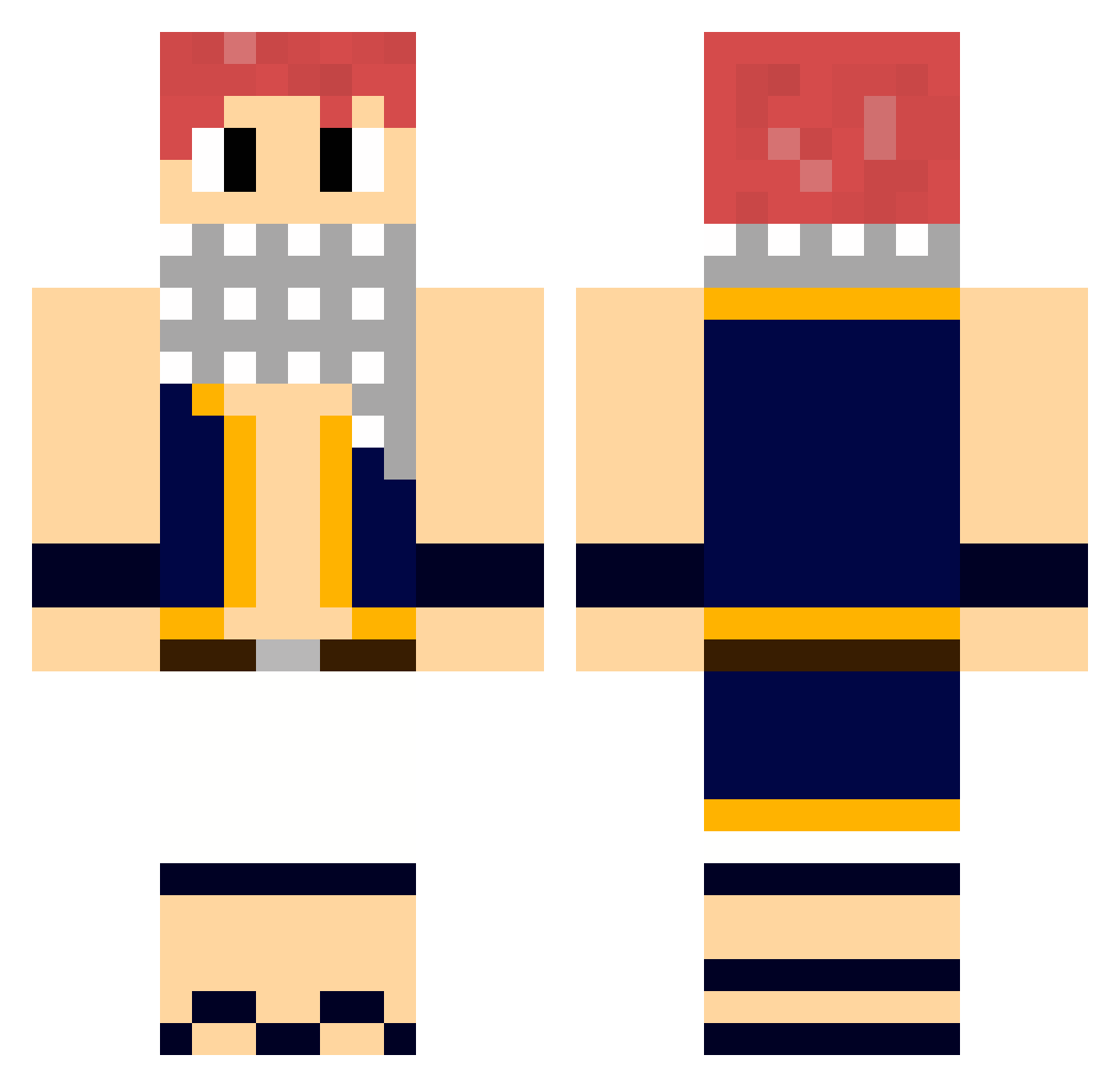Pepper Minecraft skin, front and back view