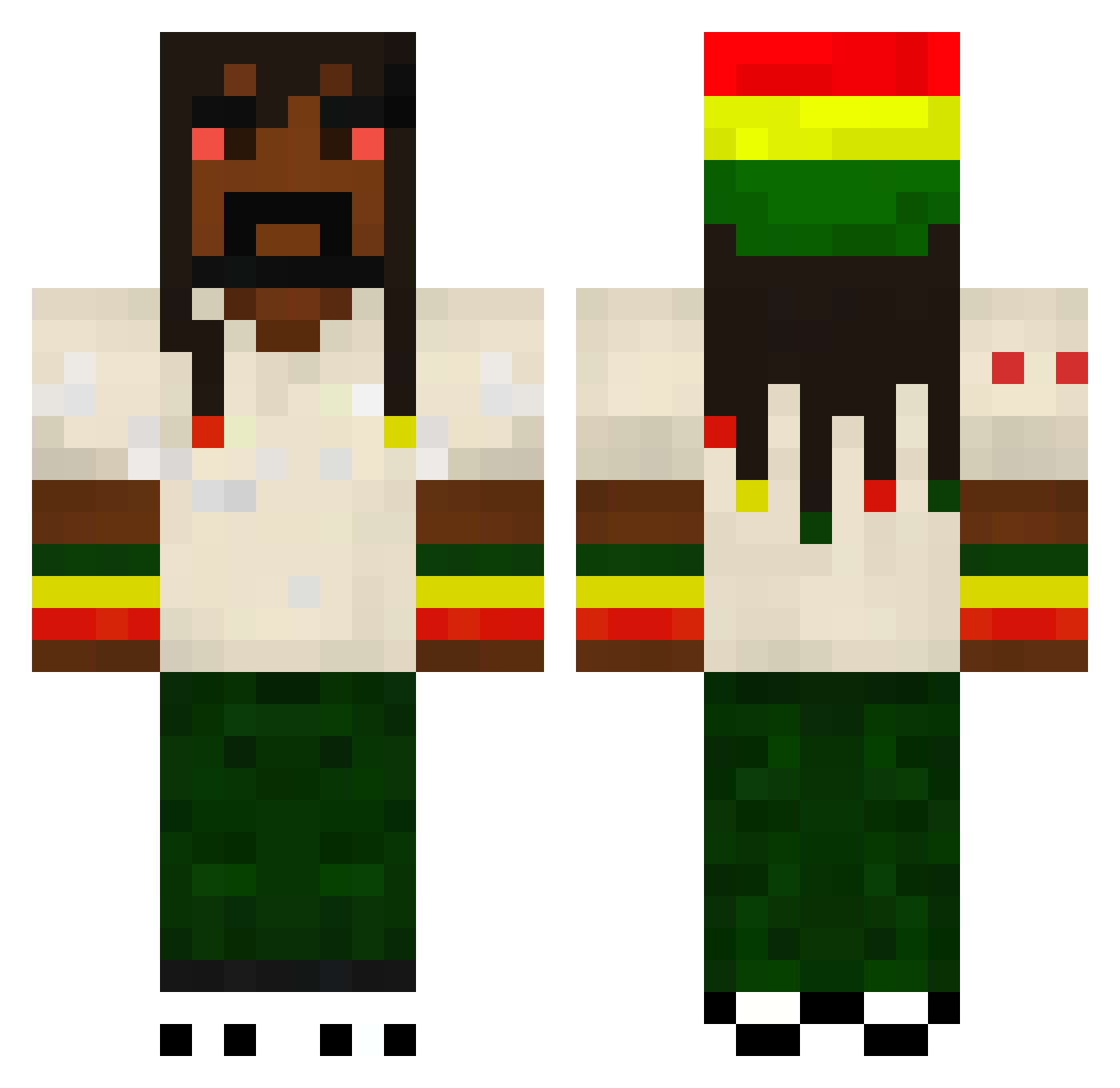 Luxiius_ Minecraft skin, front and back view