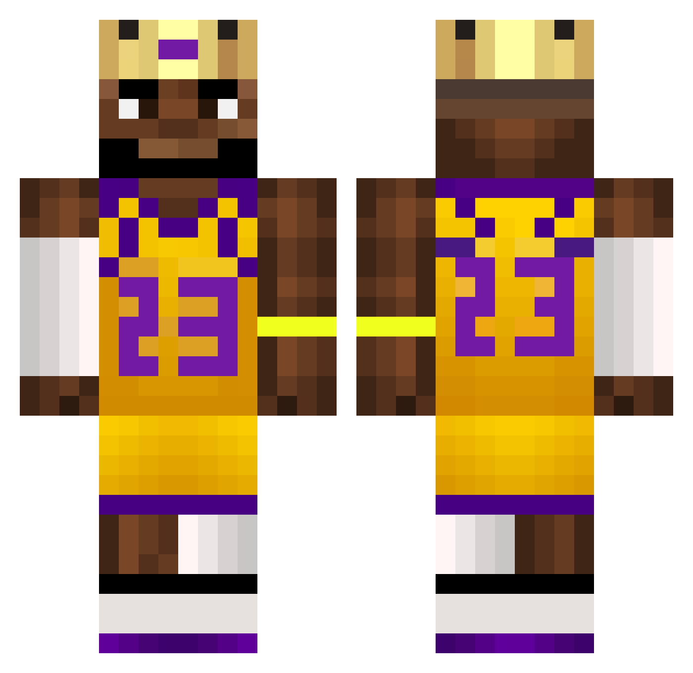 Jacquess_ Minecraft skin, front and back view