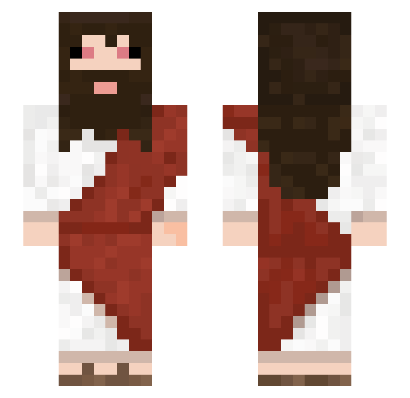 JesusJoran Minecraft skin, front and back view
