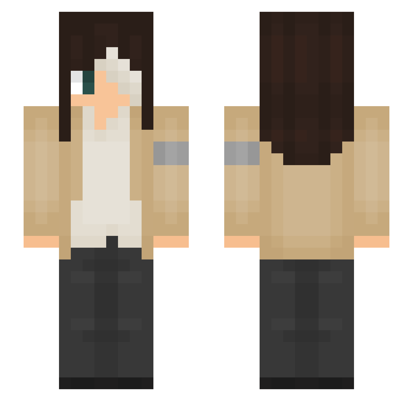 ghoul7ep Minecraft skin, front and back view
