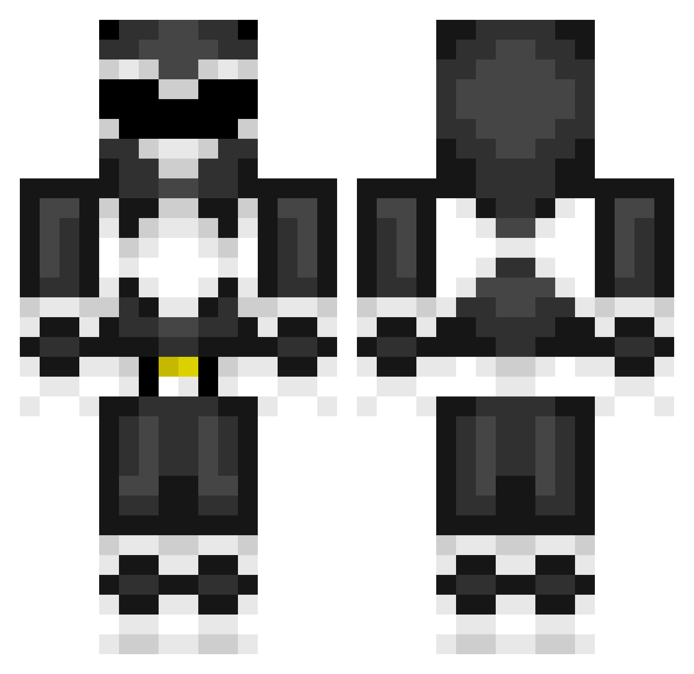 LuisReidasGorda Minecraft skin, front and back view