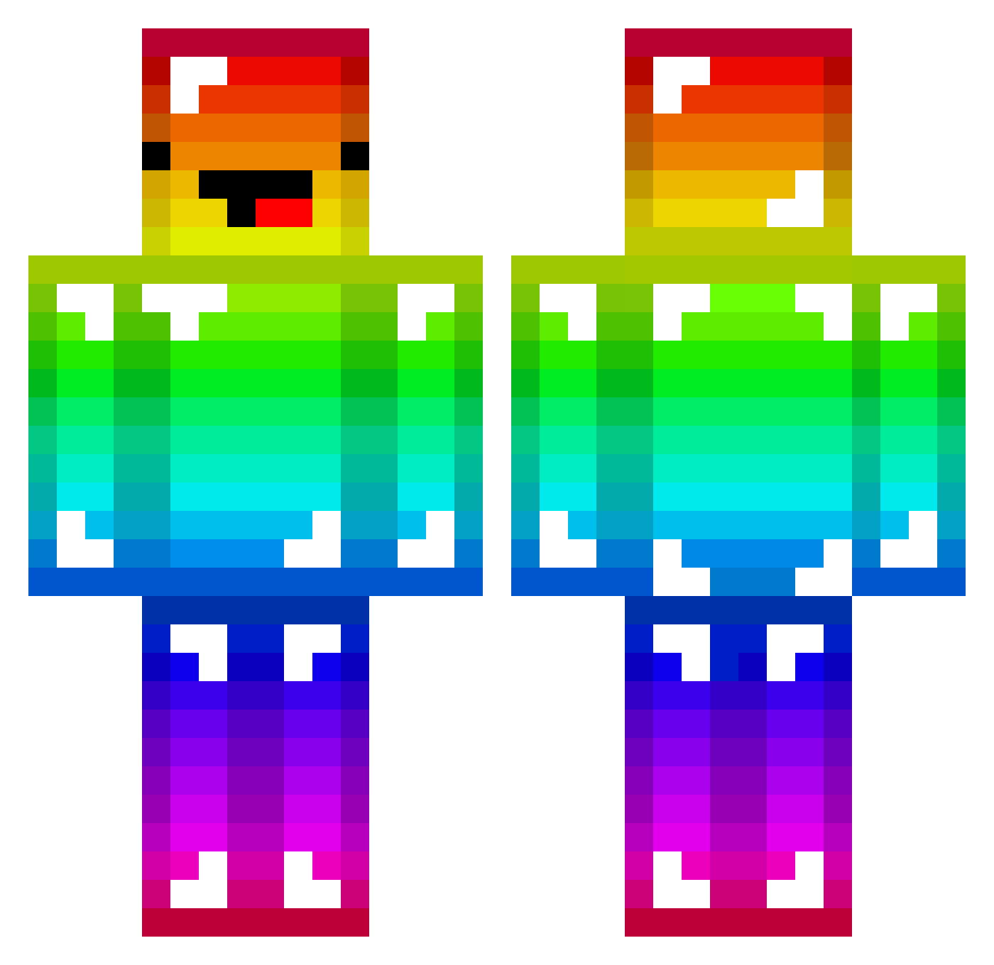 GoofiestSmile10 Minecraft skin, front and back view