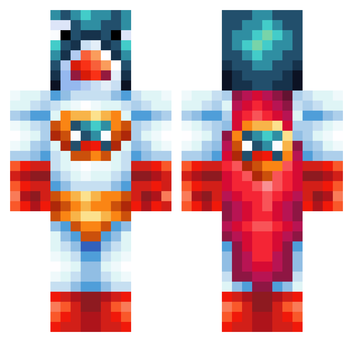 Gorkhali Minecraft skin, front and back view