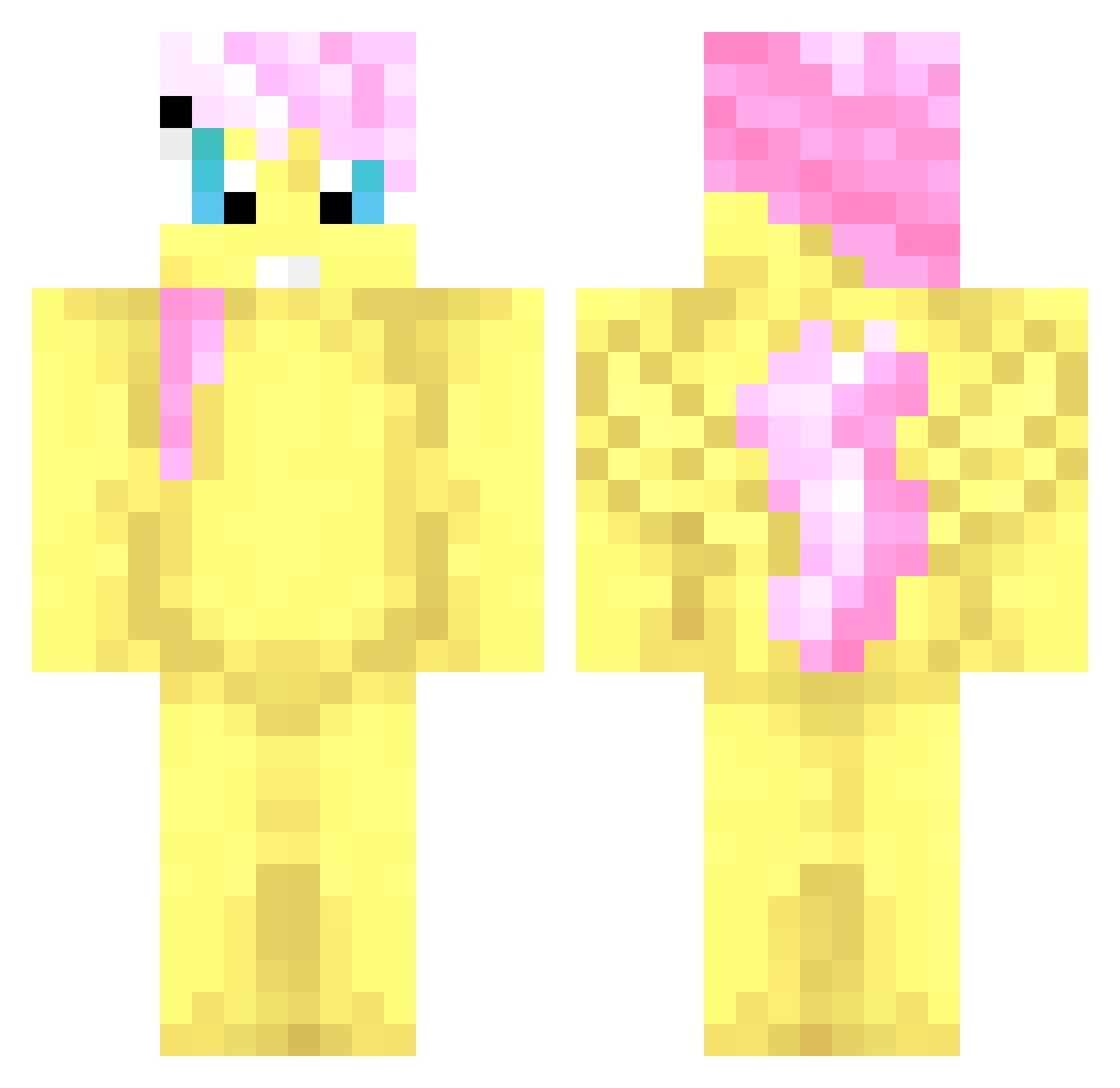 Kvandalis Minecraft skin, front and back view