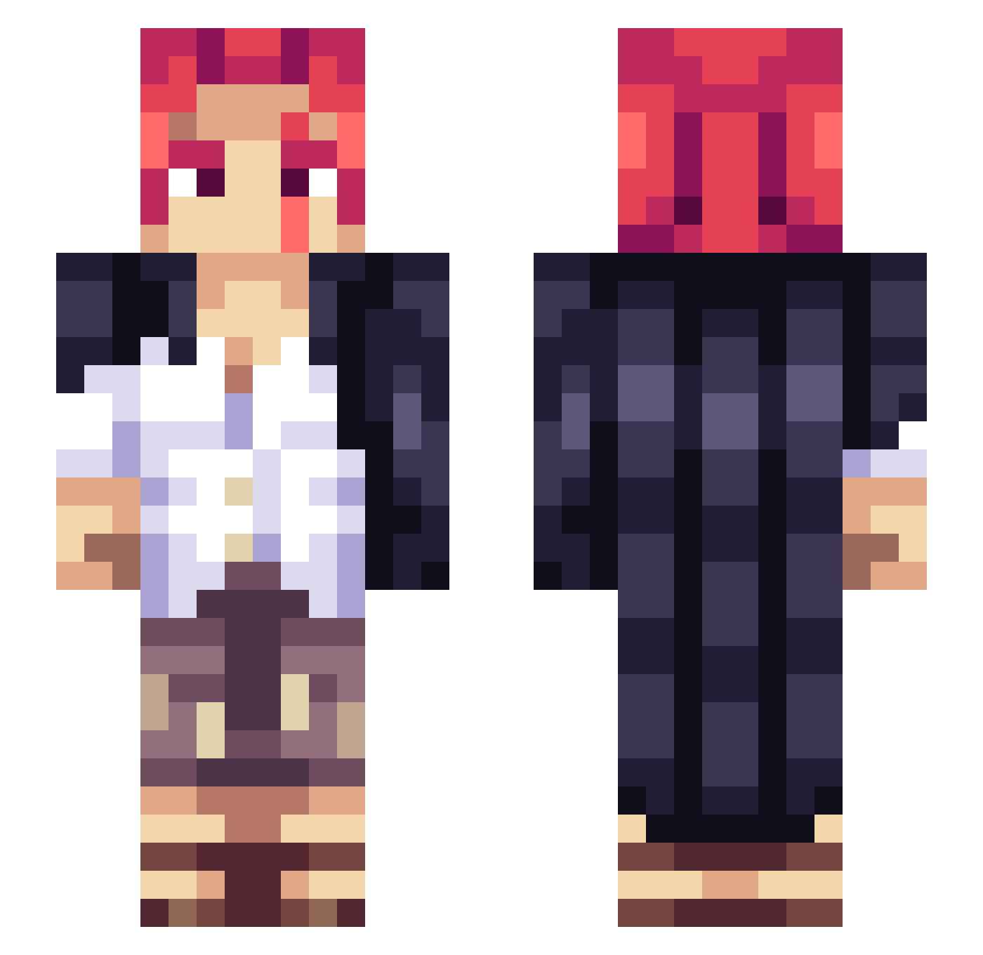 GodUnit Minecraft skin, front and back view