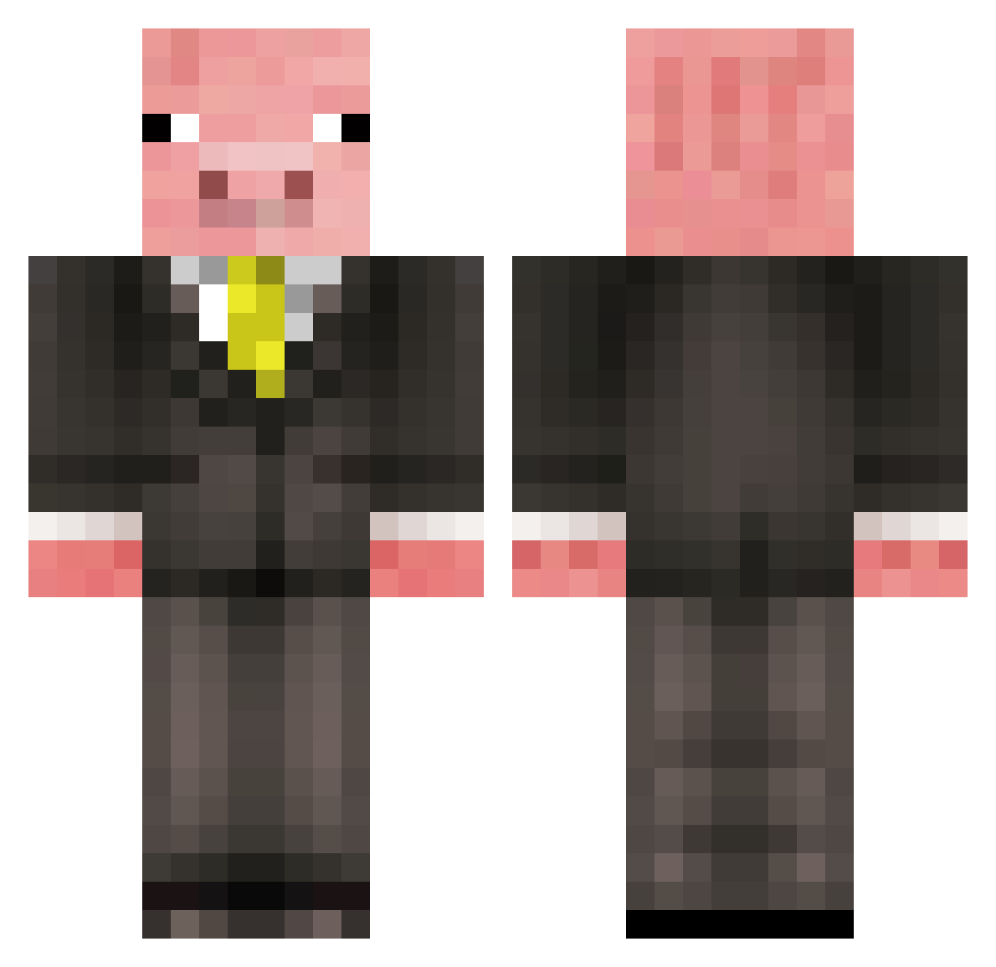 Watermelon1092 Minecraft skin, front and back view