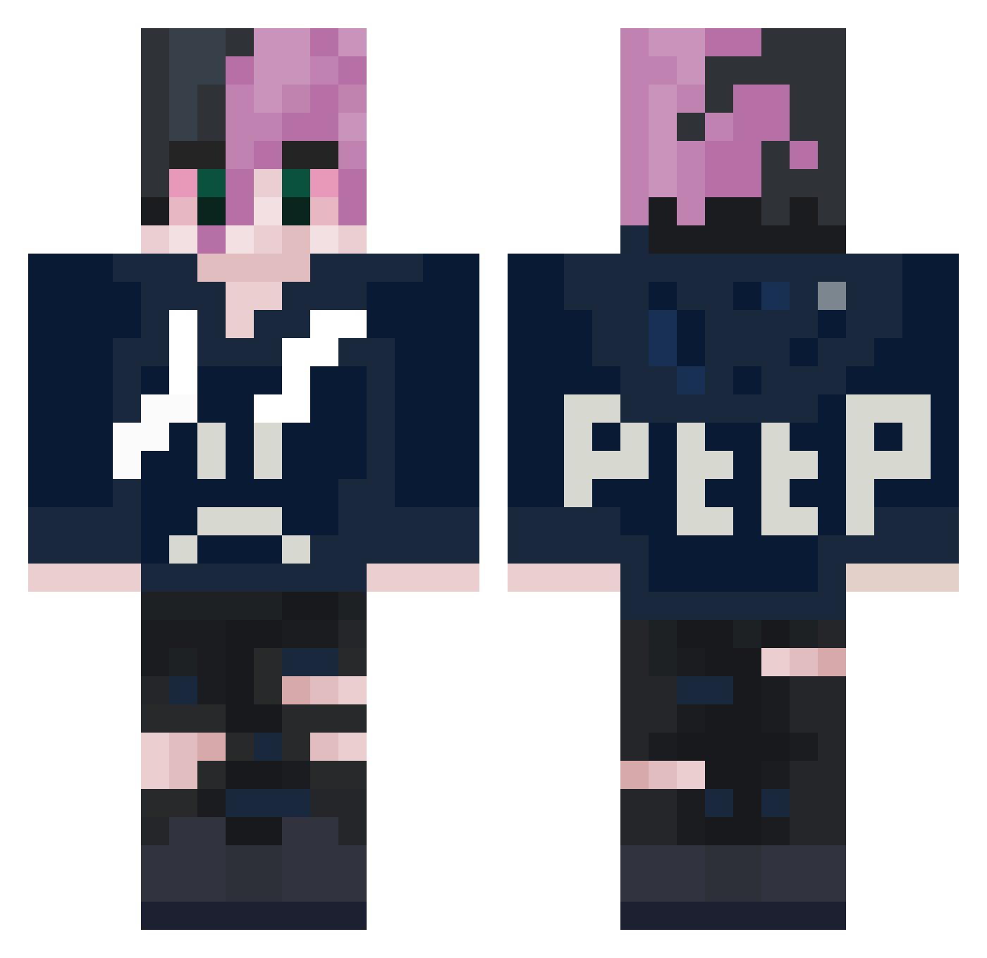 KEVDUS_ Minecraft skin, front and back view
