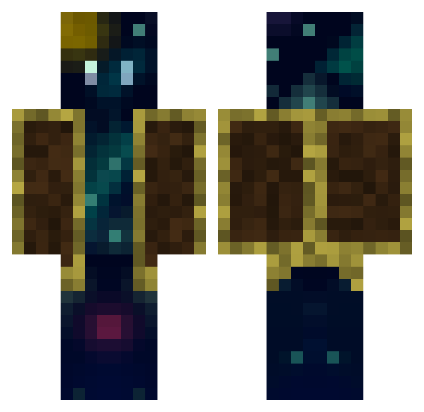 mgkwan Minecraft skin, front and back view