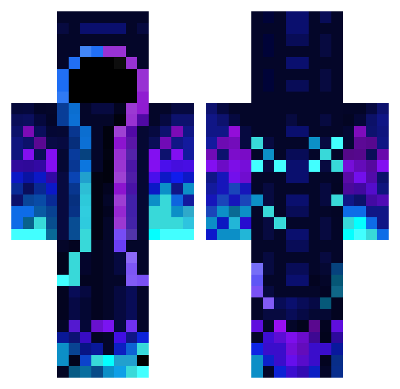 111hhh Minecraft skin, front and back view