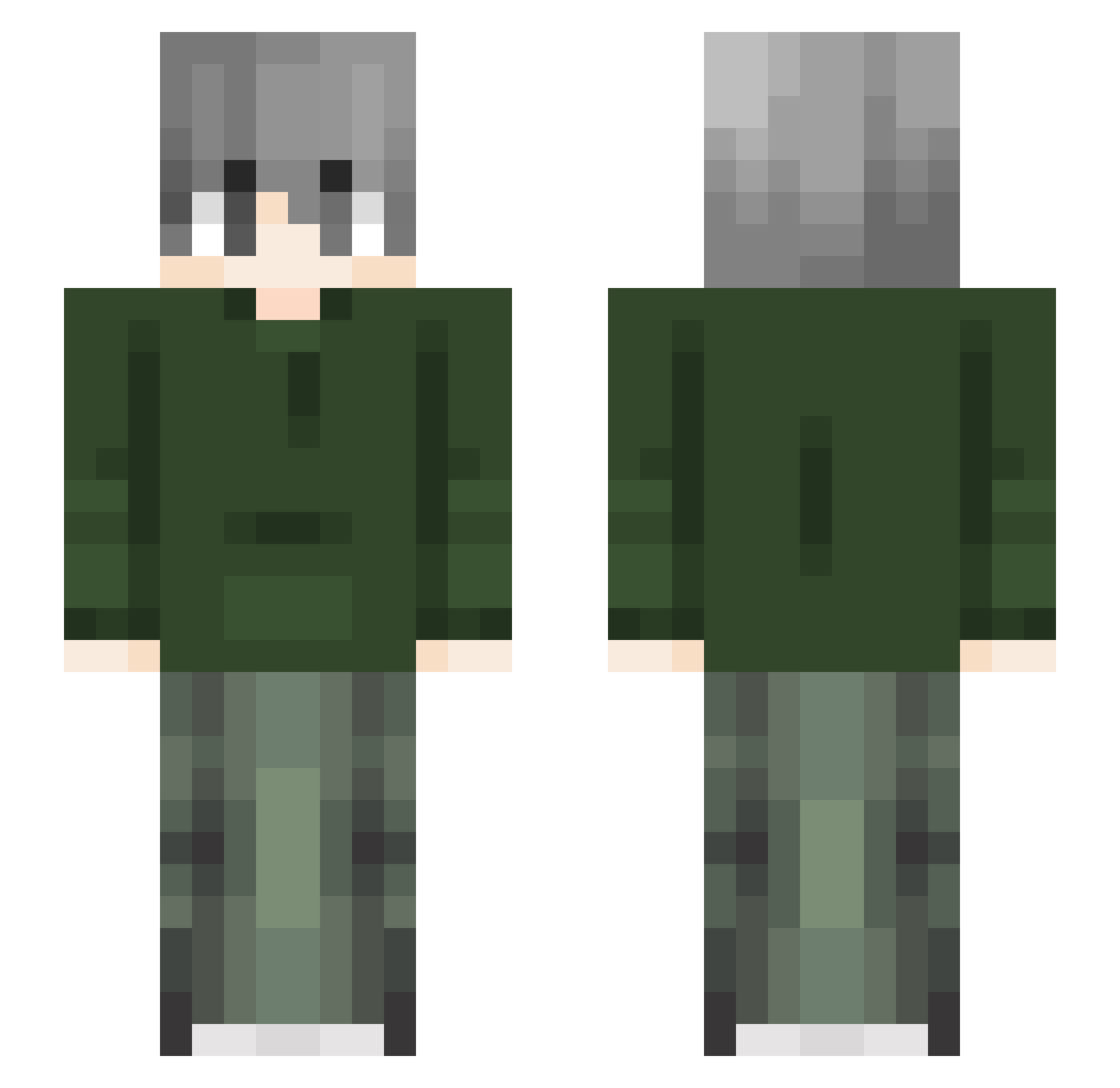 voralys Minecraft skin, front and back view