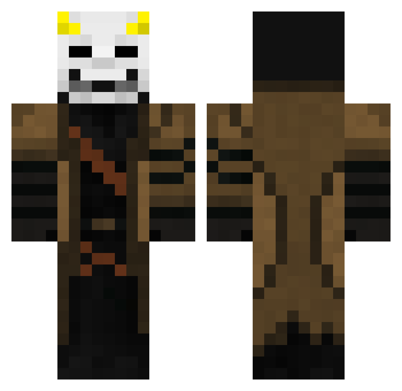 HOROU34 Minecraft skin, front and back view