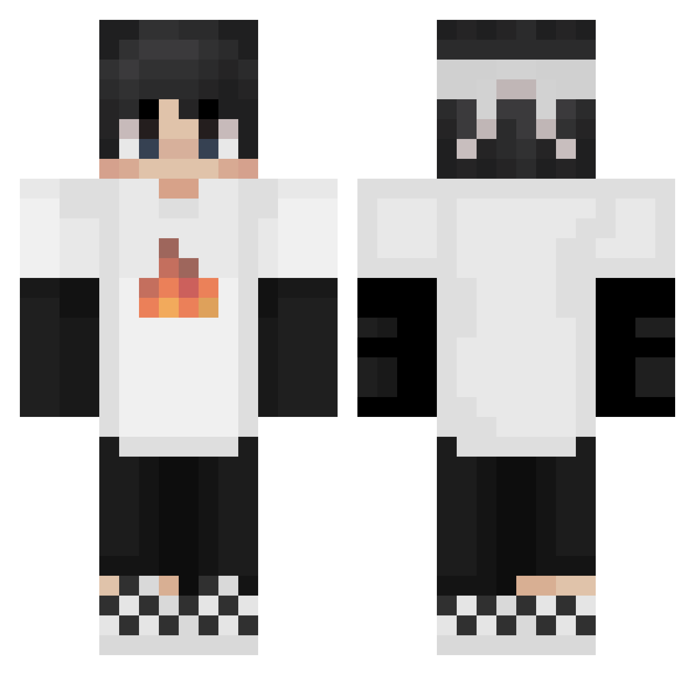 SydneyCrosby87 Minecraft skin, front and back view