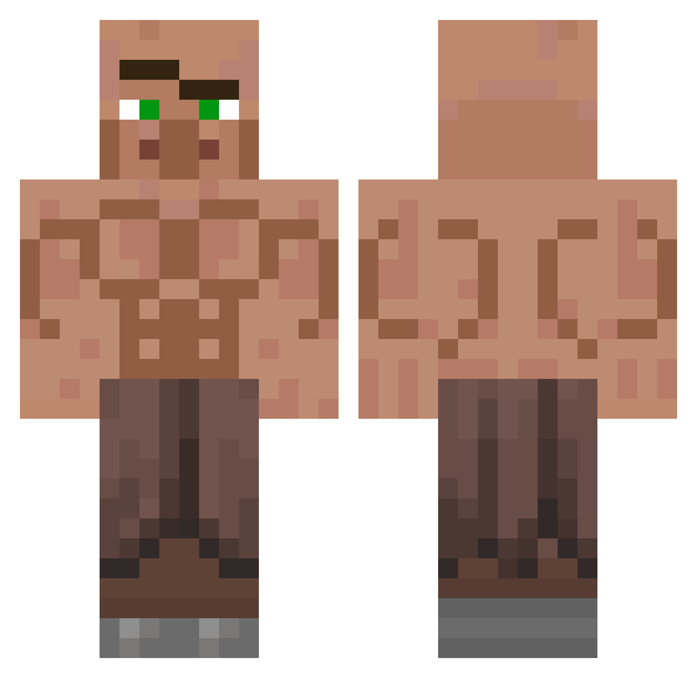 Zenkran Minecraft skin, front and back view