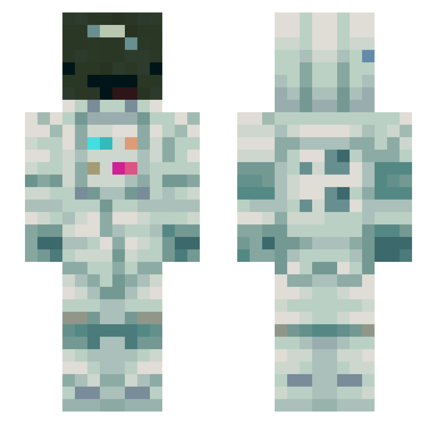 _yoggit Minecraft skin, front and back view