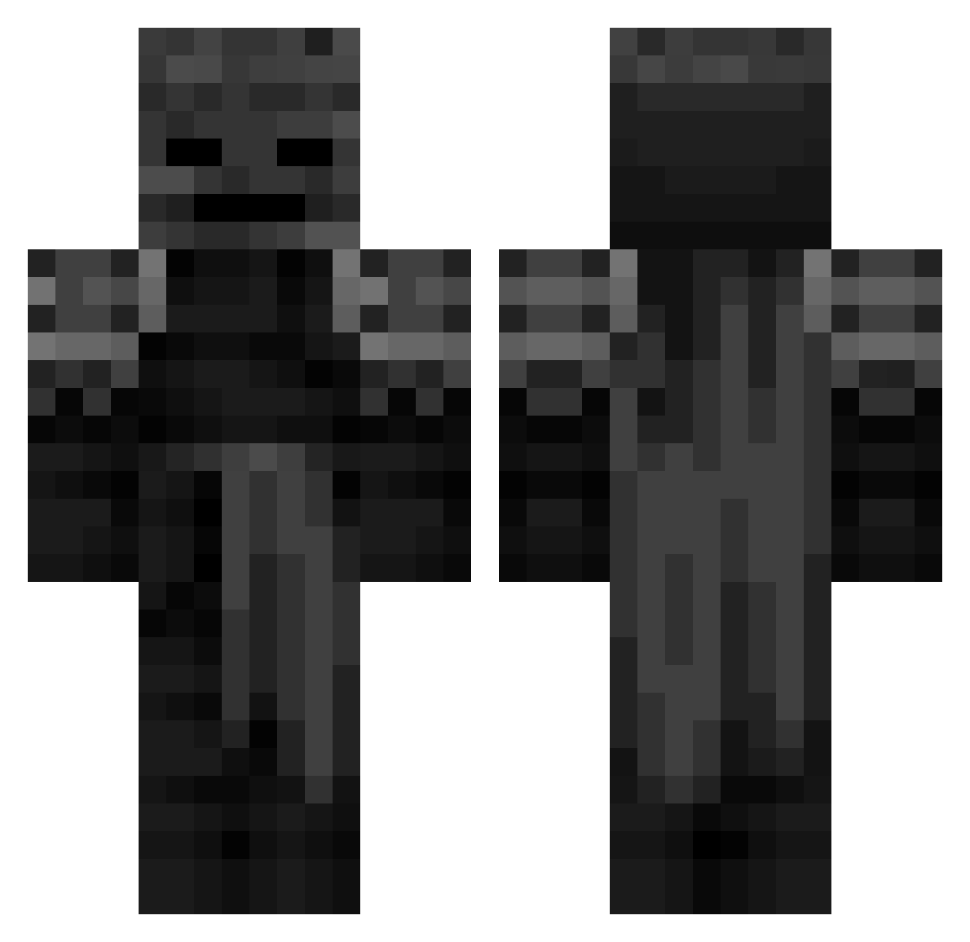 Wreepermeowmeow Minecraft skin, front and back view