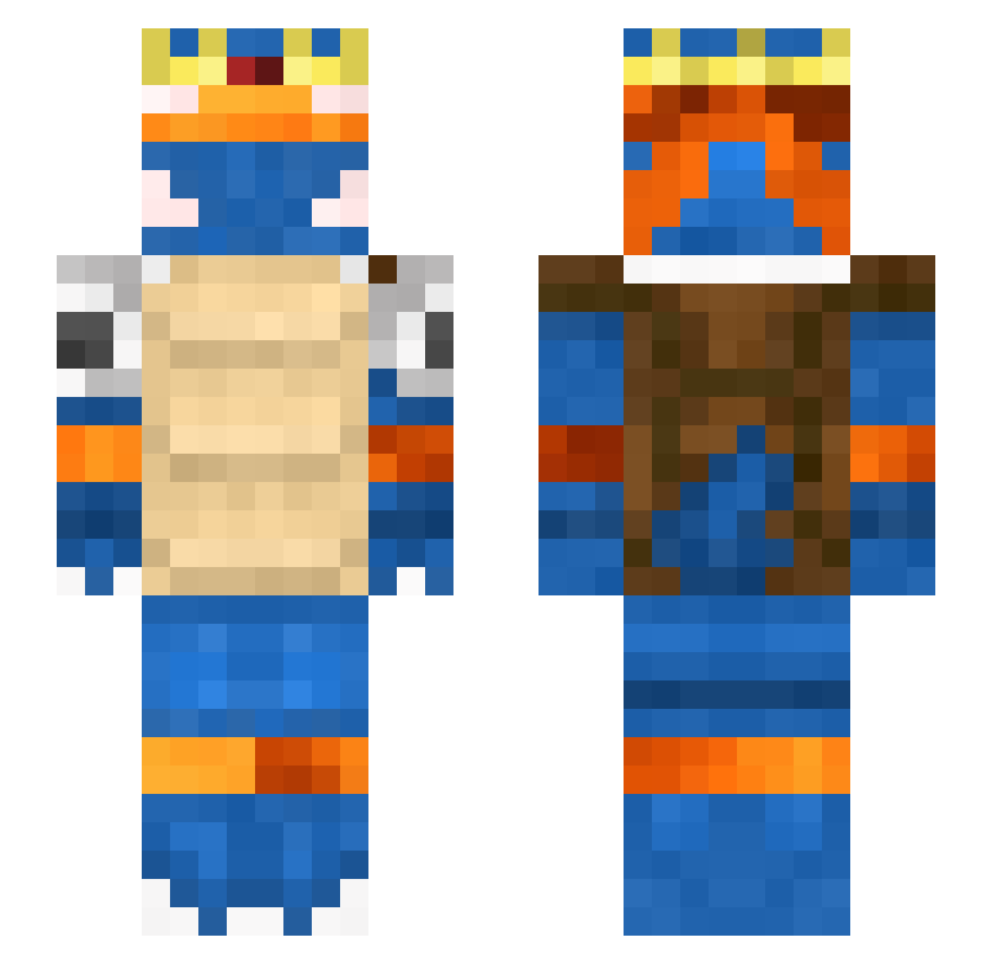00436649526984 Minecraft skin, front and back view