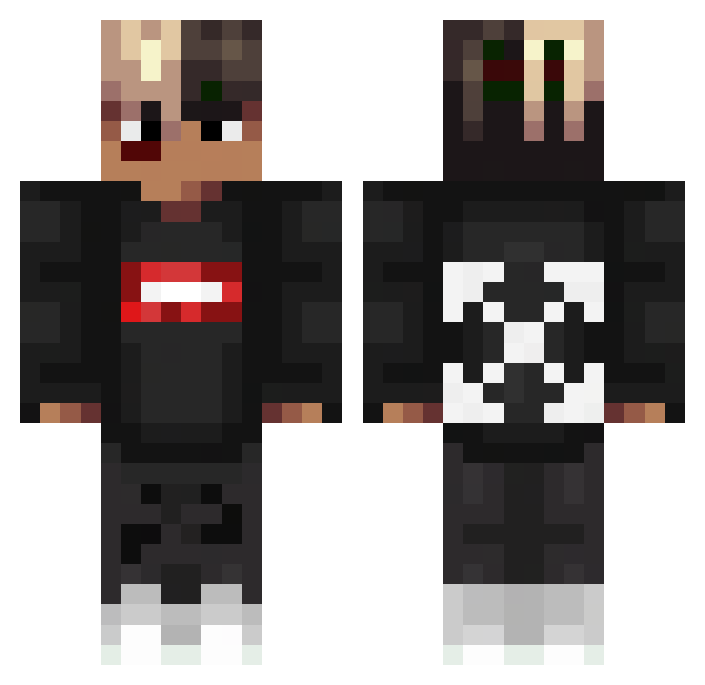 dreyssj3 Minecraft skin, front and back view