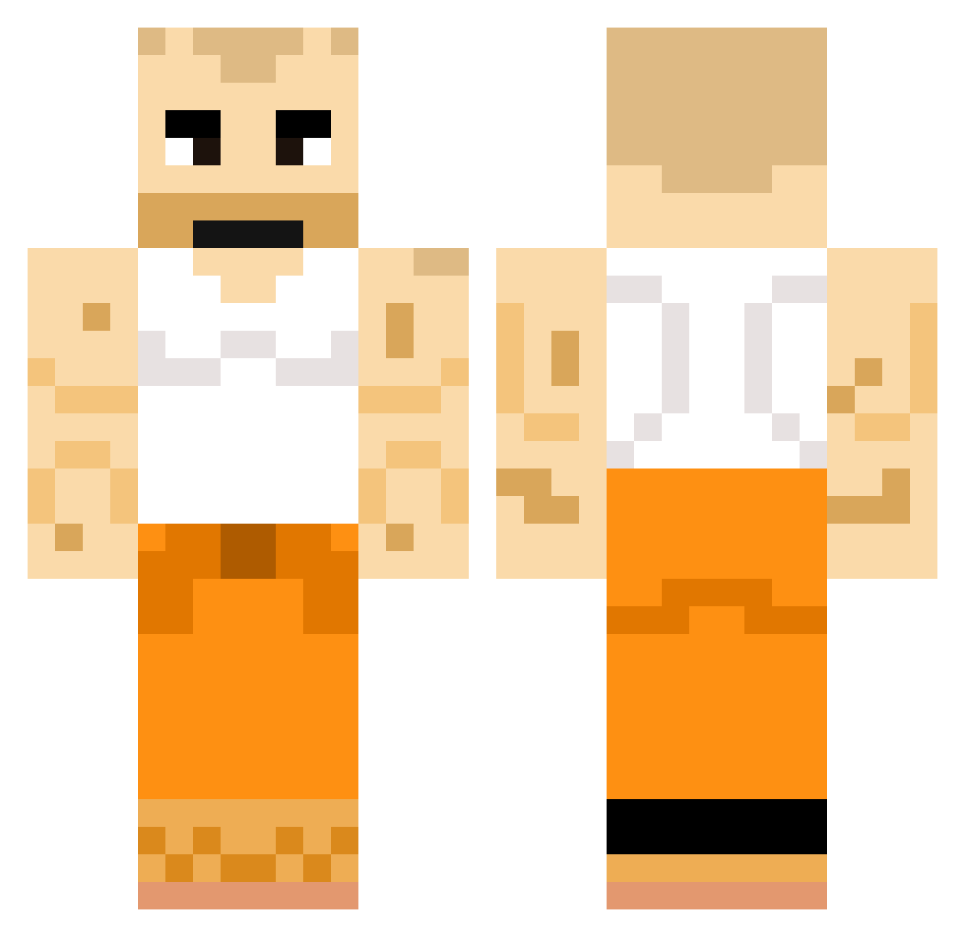 Citizen Minecraft skin, front and back view