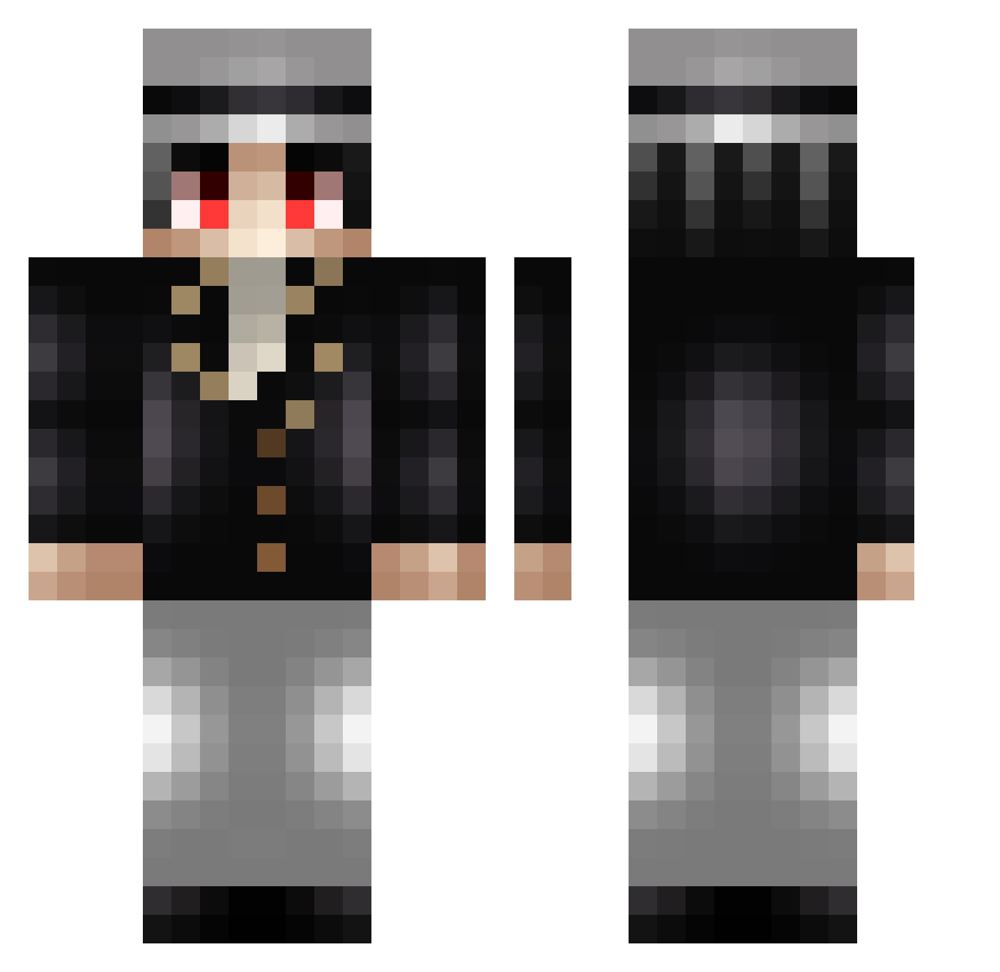 hulkhench100 Minecraft skin, front and back view