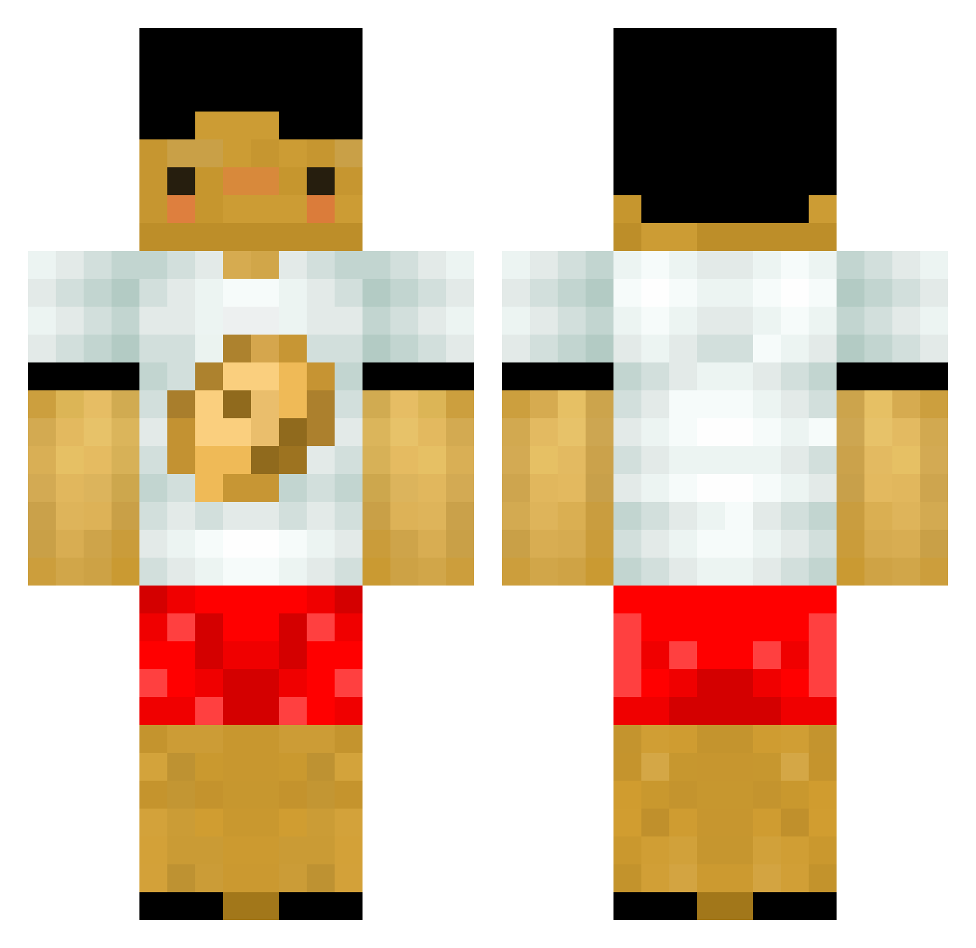 MioKunDAYO Minecraft skin, front and back view