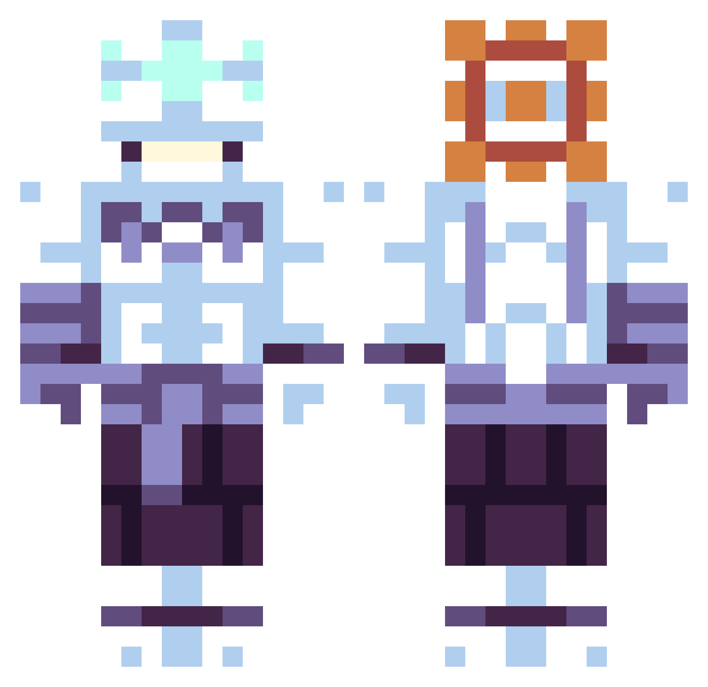 zionxhz Minecraft skin, front and back view