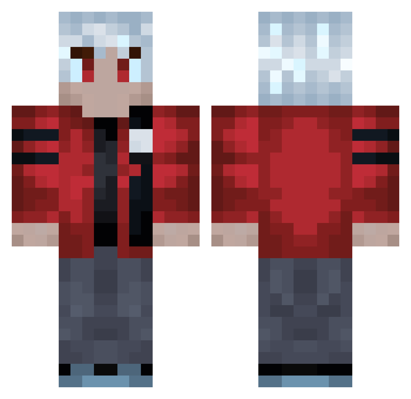 Chico06 Minecraft skin, front and back view