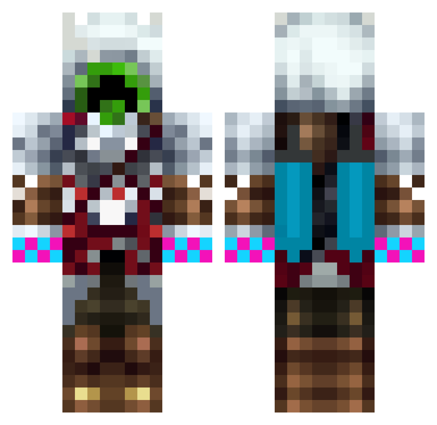 CookieBananne Minecraft skin, front and back view