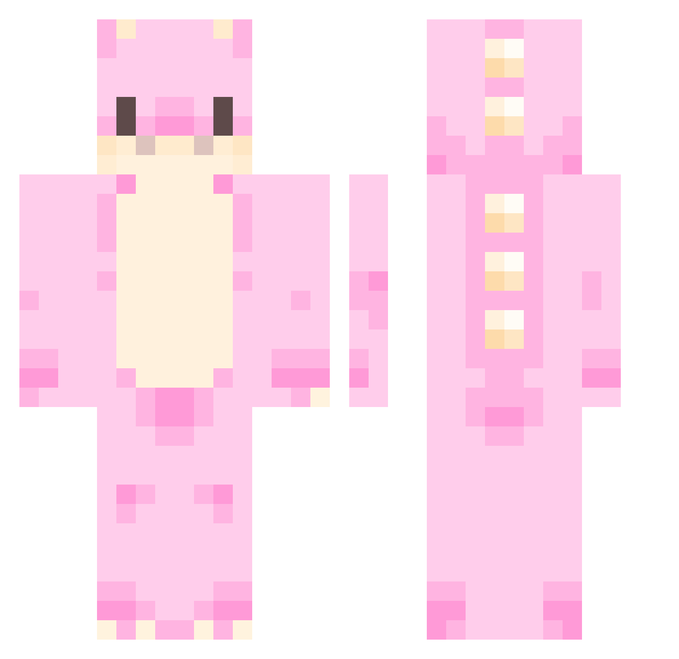 not_maddy Minecraft skin, front and back view