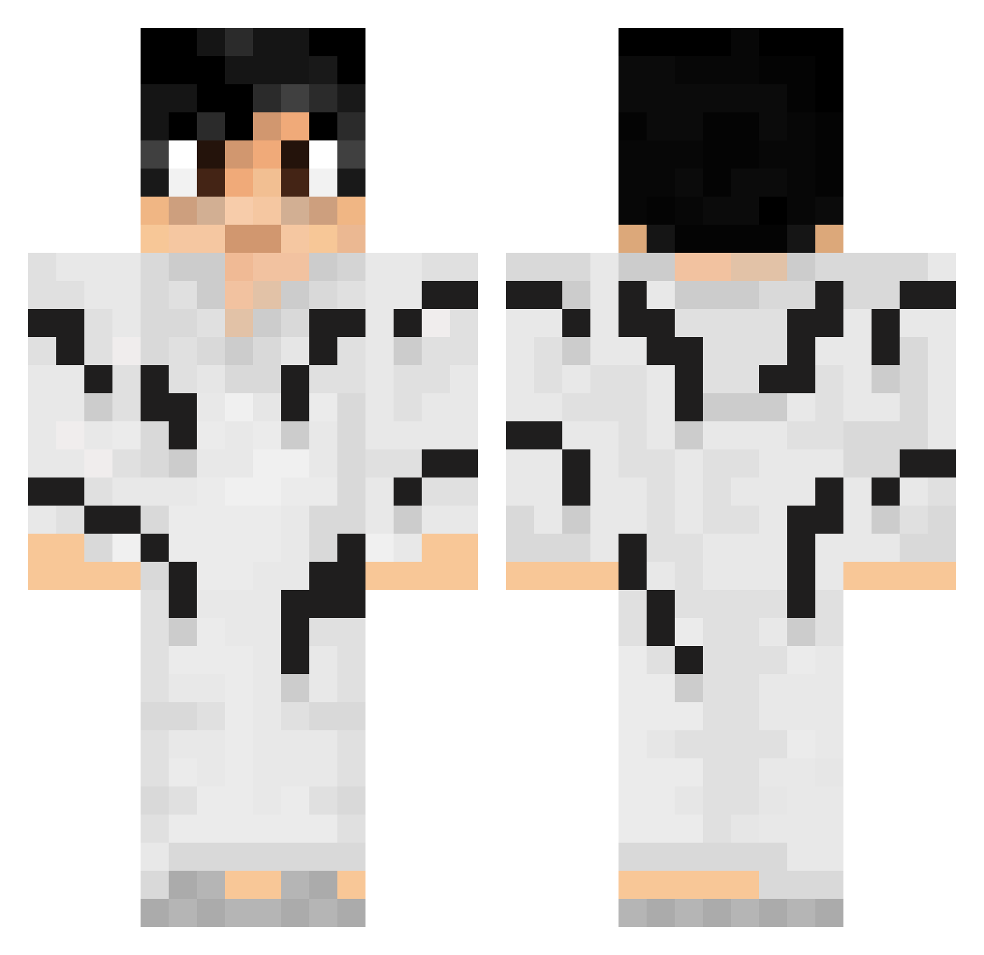 MMAMARDA Minecraft skin, front and back view