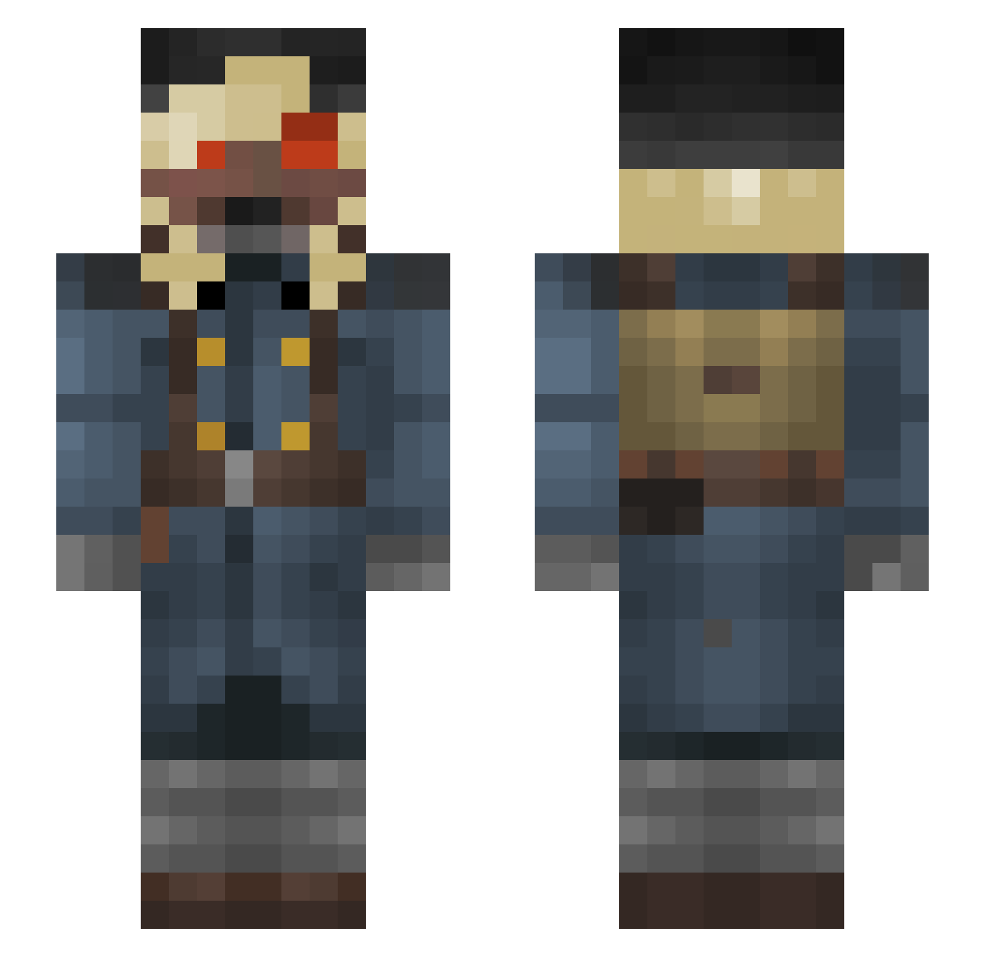 B4bie Minecraft skin, front and back view