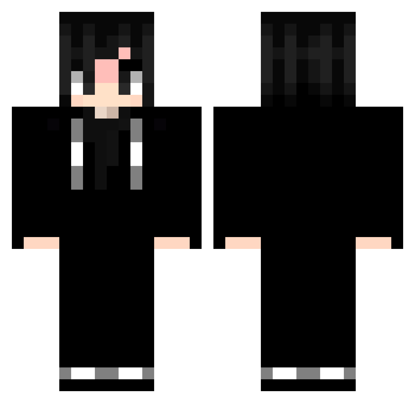 rdkkj Minecraft skin, front and back view