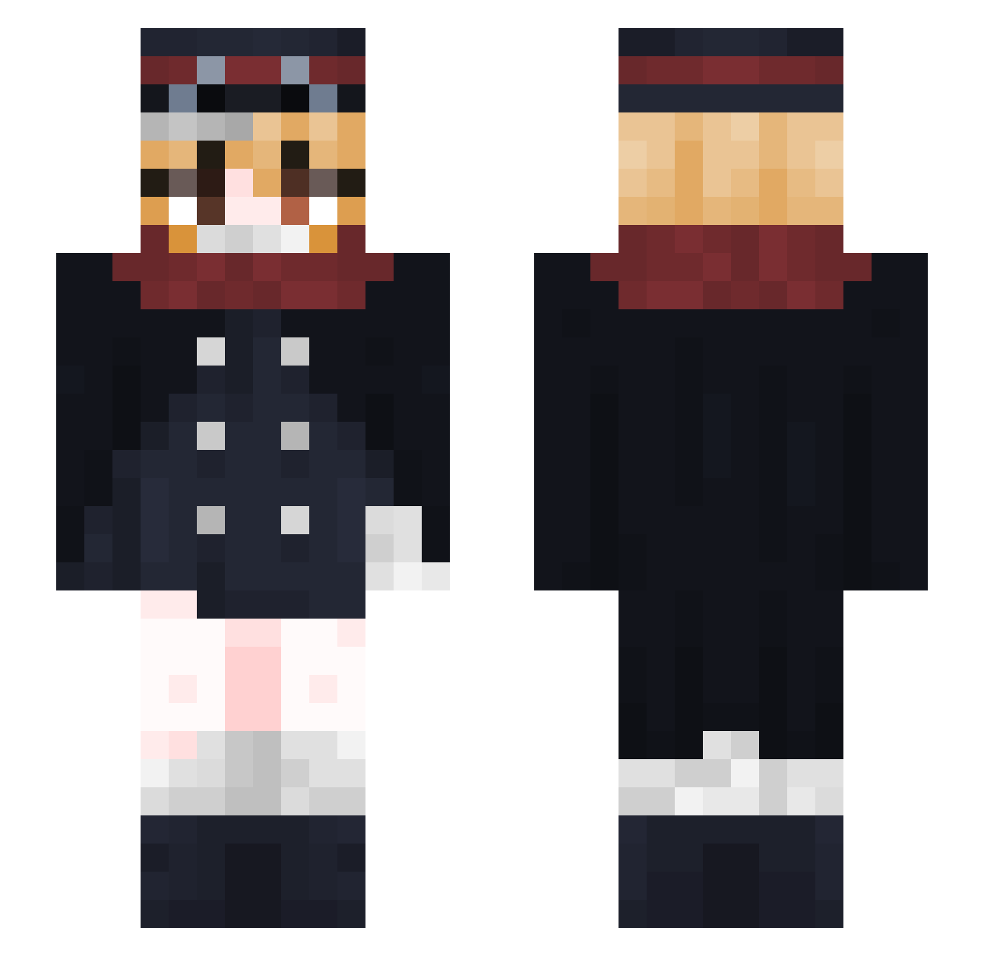 ___Ness Minecraft skin, front and back view