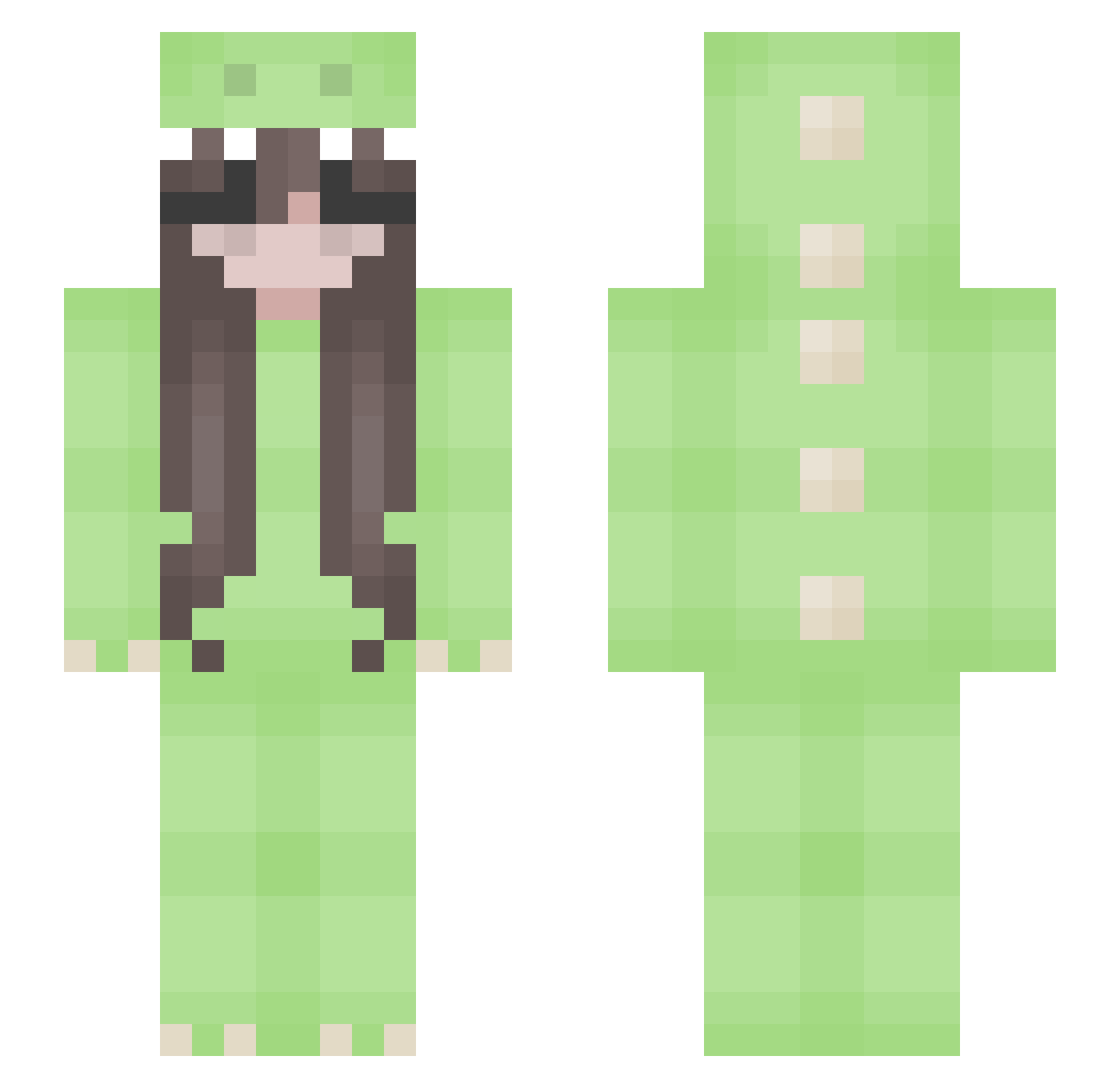 smolrichie Minecraft skin, front and back view