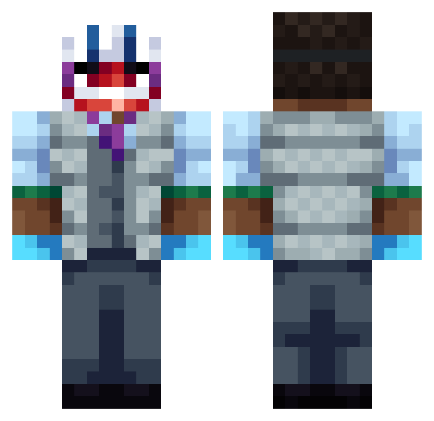 tang3620 Minecraft skin, front and back view
