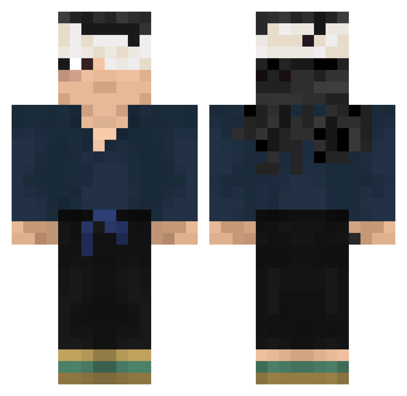 ElMrSino Minecraft skin, front and back view