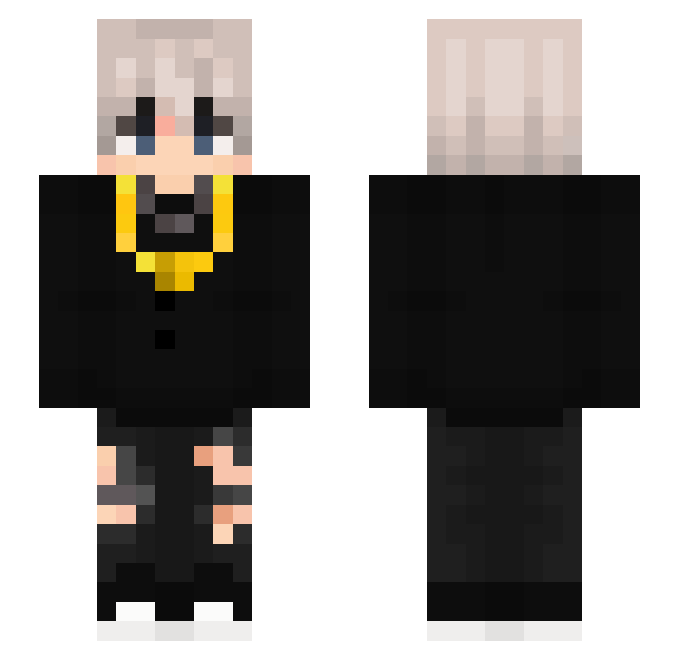 Jolor Minecraft skin, front and back view