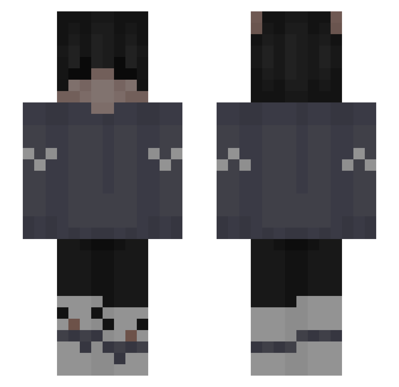 Minecraft_Peppa Minecraft skin, front and back view