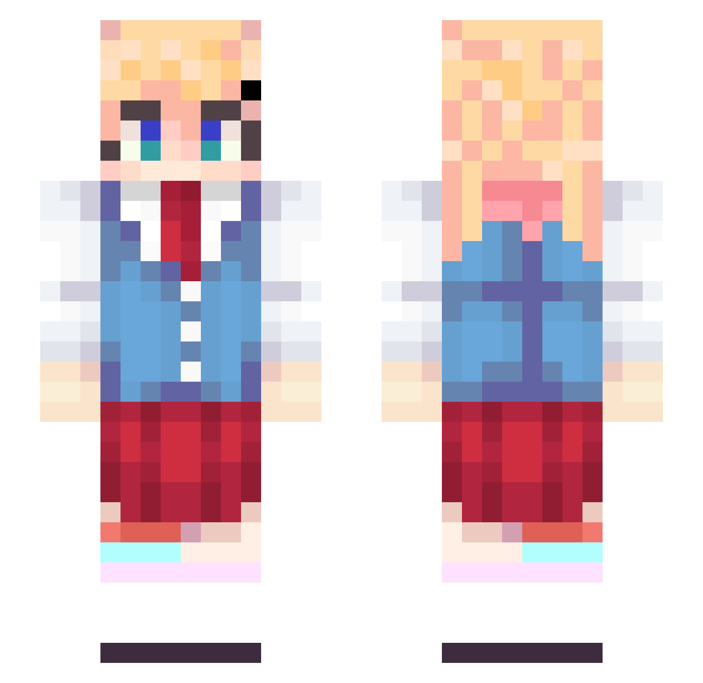 Light_yzhh Minecraft skin, front and back view