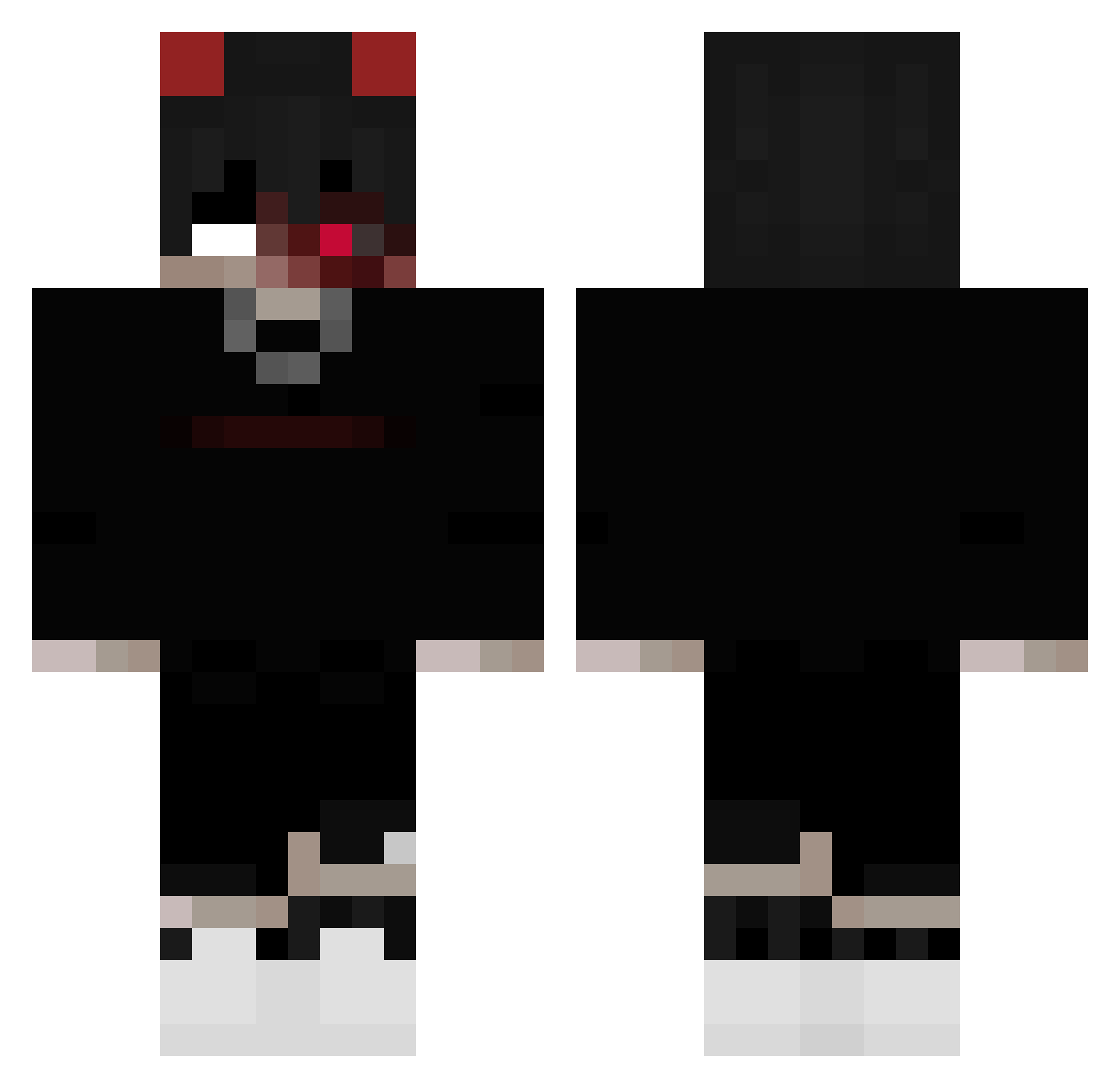 itz_ZedHawk1 Minecraft skin, front and back view