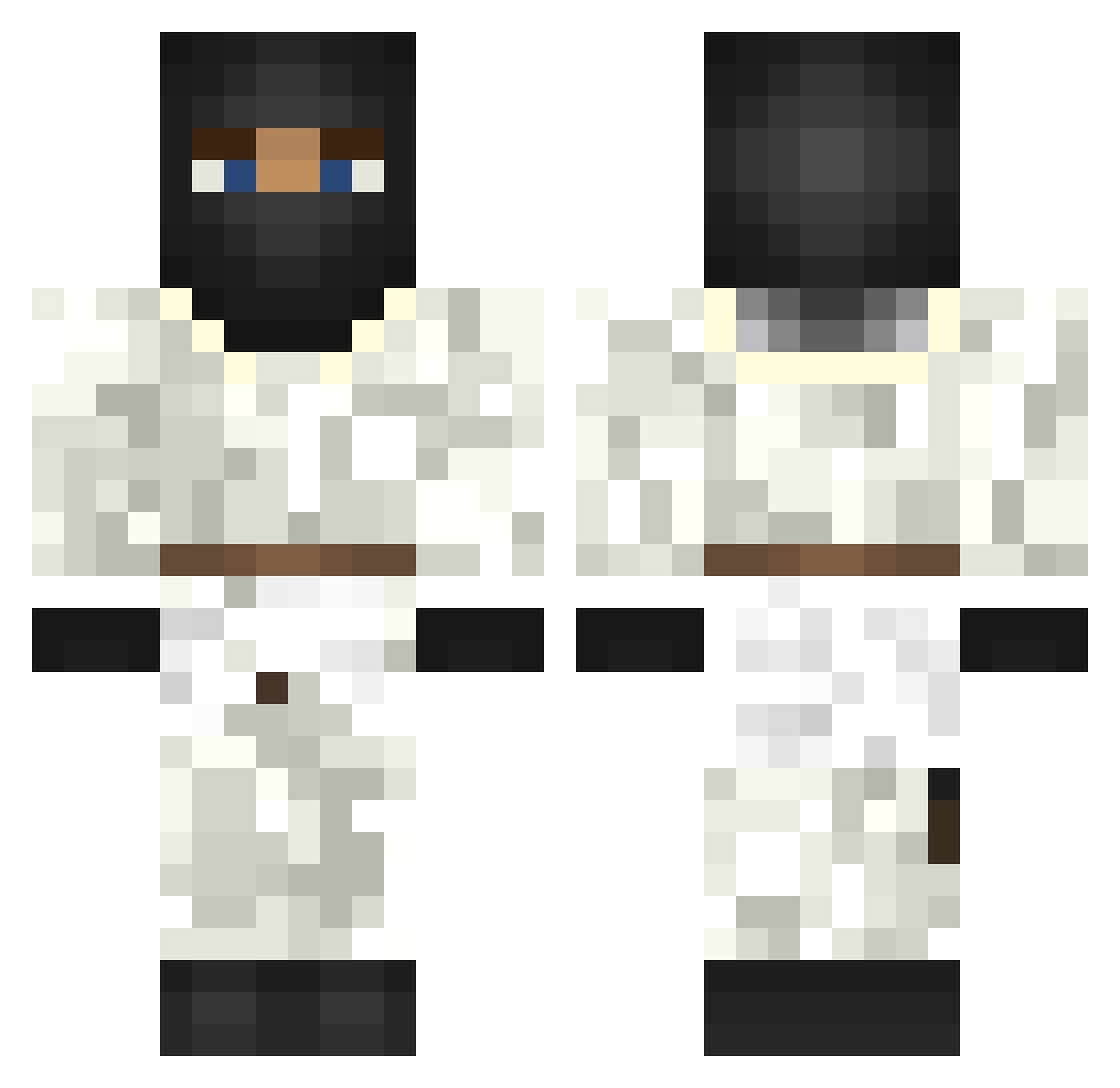 Shivpz Minecraft skin, front and back view