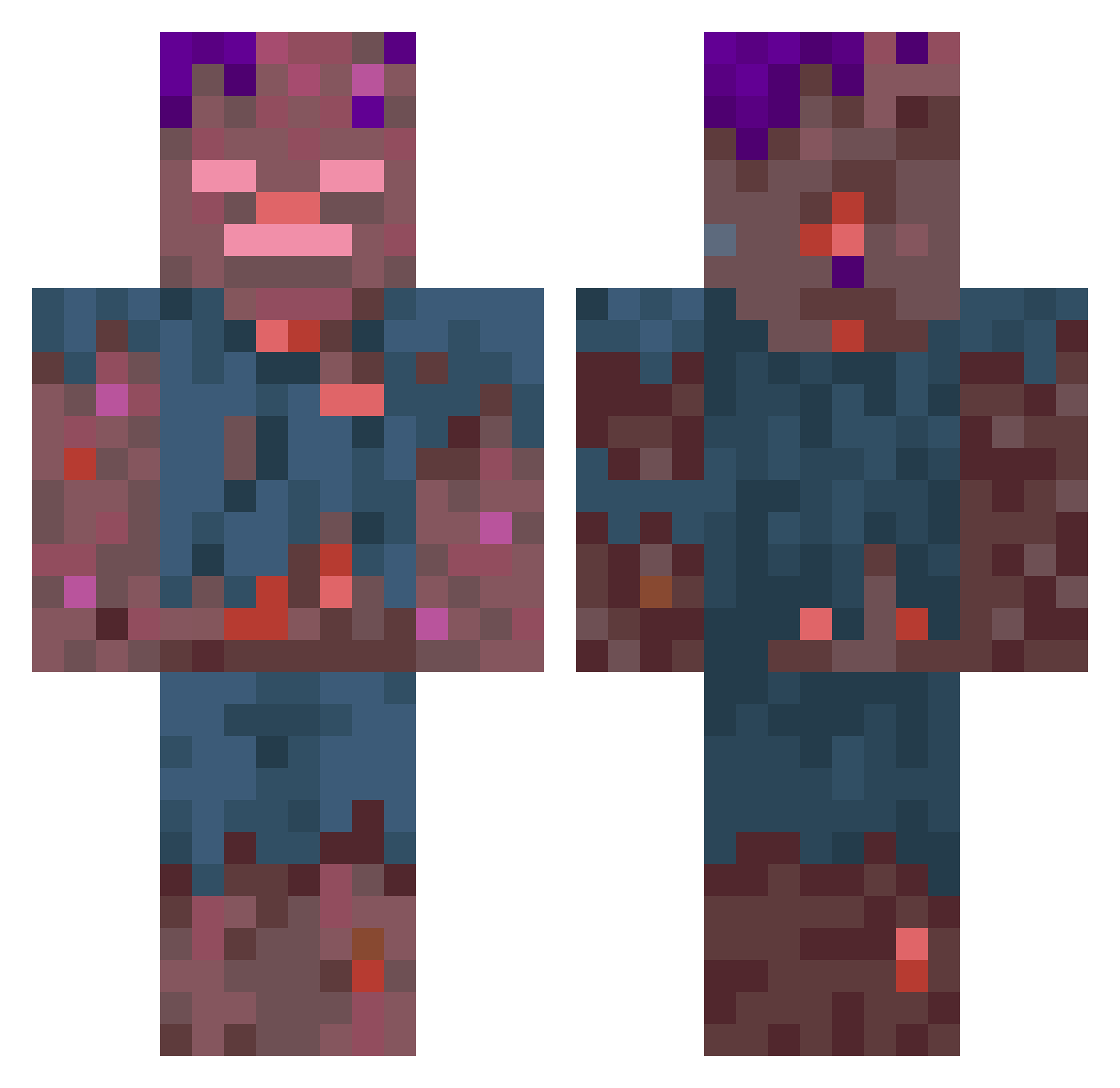 Dody_ Minecraft skin, front and back view